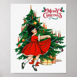 Poster Árvore de natal Merry Vintage
