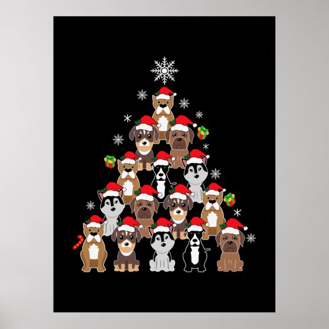 Poster Árvore de Natal Merry Xmas (Frente)