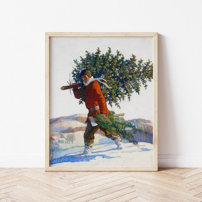 Poster Árvore de Natal | N.C. Wyeth (Criador carregado)