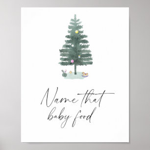 Poster Árvore de Natal - Nome de bebê que é comida