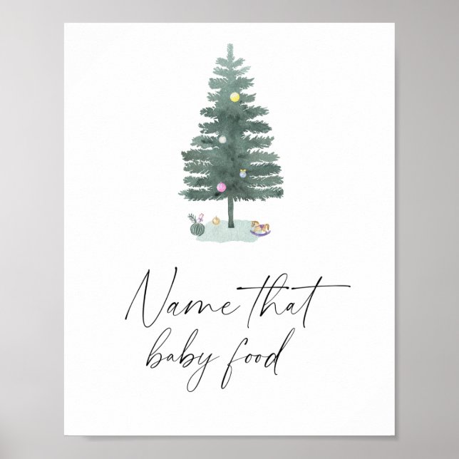 Poster Árvore de Natal - Nome de bebê que é comida (Frente)