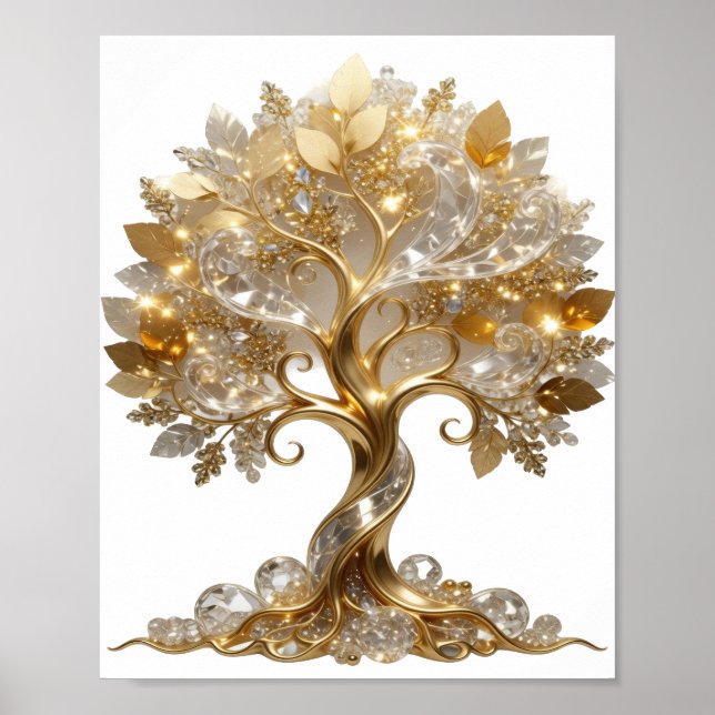 Poster Árvore de Ouro Moderna ÁRVORE DA VIDA (Frente)