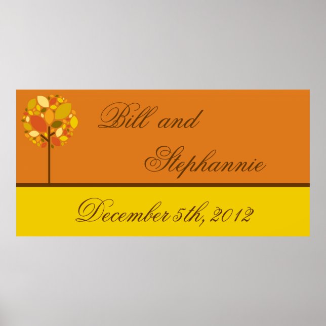 Pôster Árvore de outono Moderna de Banner Personalizado d (Frente)