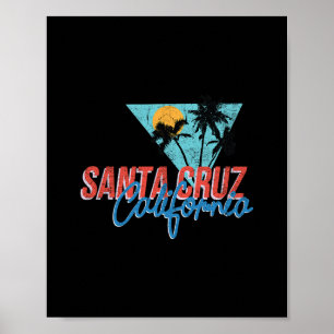 Poster Árvore de Palmeira da Califórnia Santa Cruz Praia