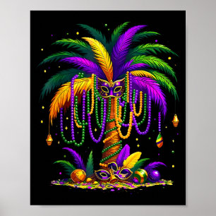 Poster Árvore de Palmeira de Carnaval Havaiano Tropical F