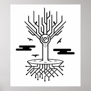 Poster Árvore de Techno