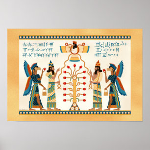 Pôster Árvore de vida Assyrian