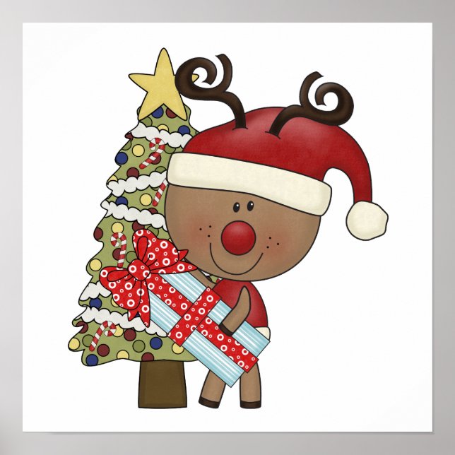 Pôster Árvore do feriado da rena de Rudy (Frente)