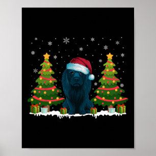 Poster Árvore do Natal Luz o Cachorro Papai Noel Sw de Na