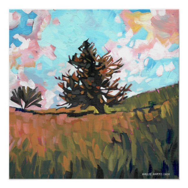 Pôster Árvore do pinheiro solitário (Frente)