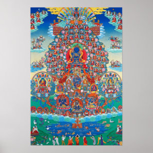 Poster Árvore do refúgio de Sakya