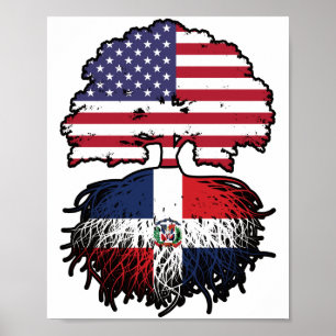 Poster Árvore Dominicana Americana