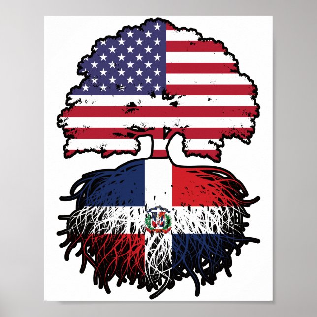 Poster Árvore Dominicana Americana (Frente)