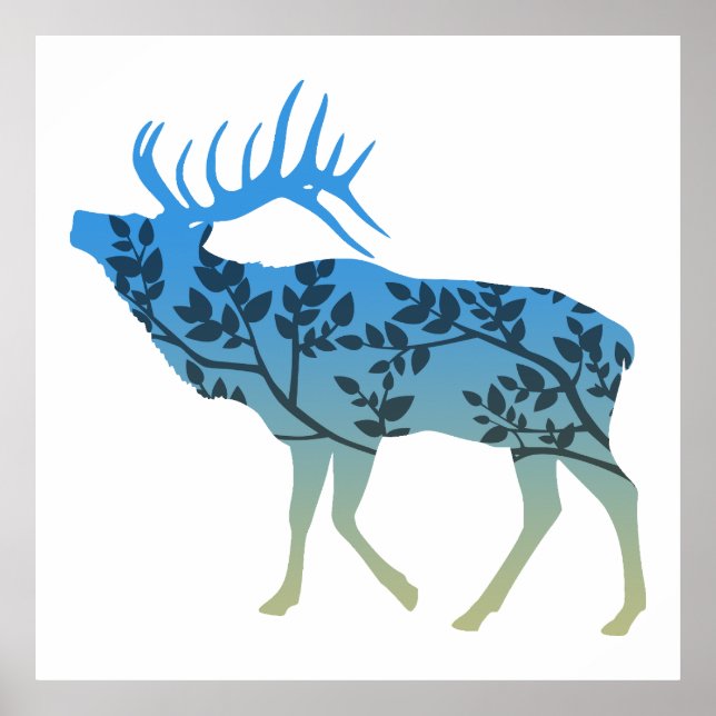 Poster Árvore Elk (Frente)