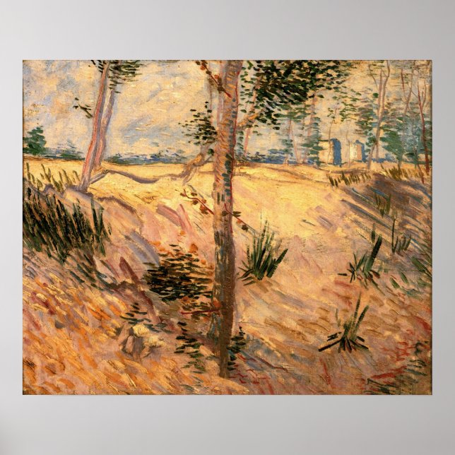 Pôster Árvore em um Campo em um Dia Ensolarado por Vincen (Frente)