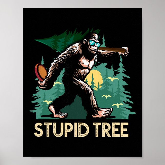 Poster Árvore Estúpida Disco Golfe Pé Grande Frolfing Eng (Frente)