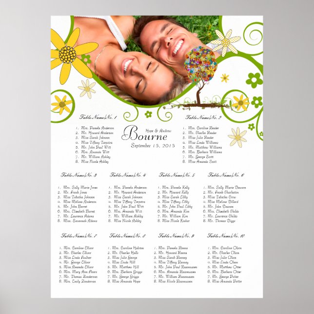 Poster Árvore foliar de papelada florestal entalada (Frente)