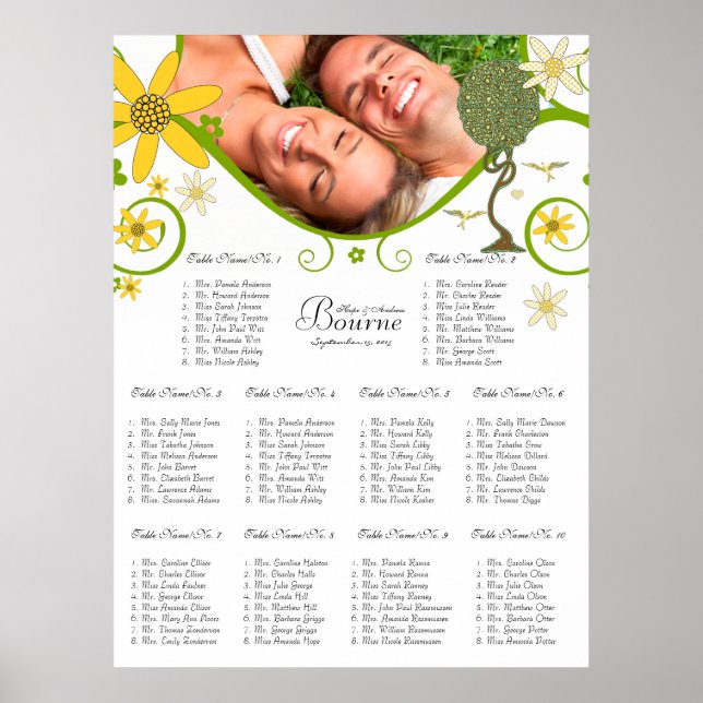 Poster Árvore foliar de papelada florestal entalada (Frente)