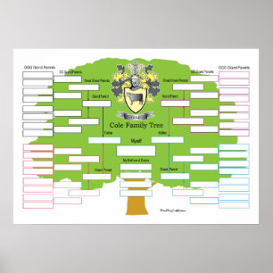 Poster Árvore genealógica do Cole