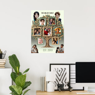Poster Árvore Genealógica Personalizada em Rolo de Fotos
