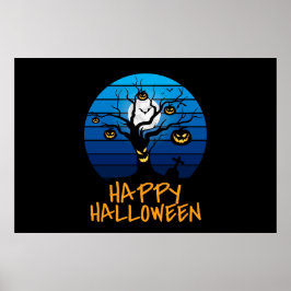 Poster Árvore Halloween Huneen Feliz