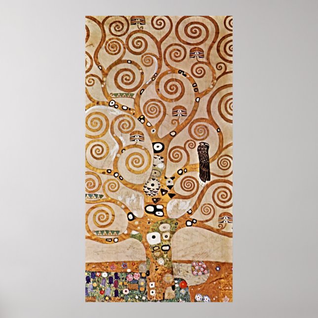 Poster Árvore Icônica da Vida de Gustav Klimt (Frente)