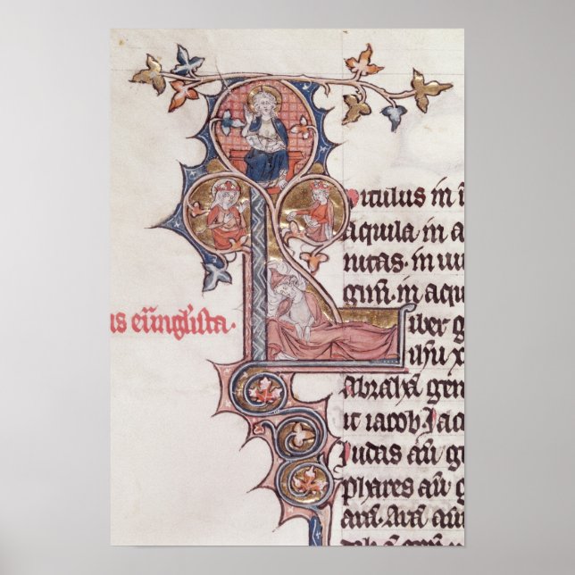 Poster Árvore inicial "L" historiada de (Frente)