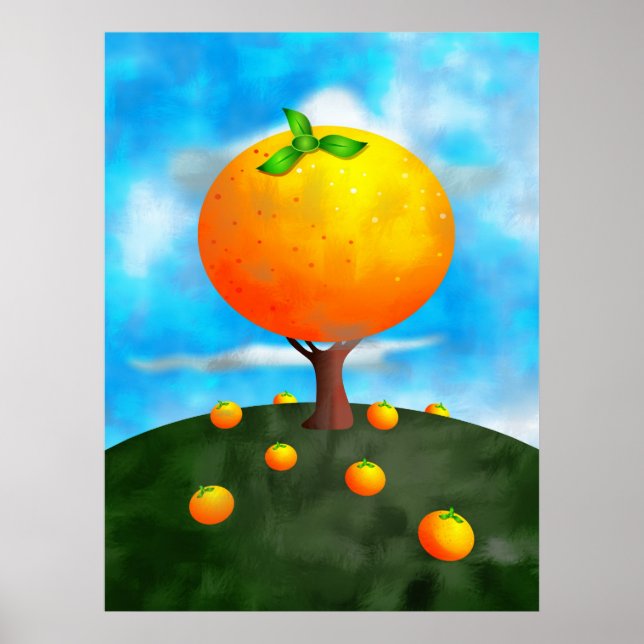 Poster Árvore laranja (Frente)