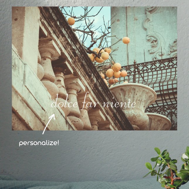 Poster Árvore Limão e Edifícios Antigos (Criador carregado)