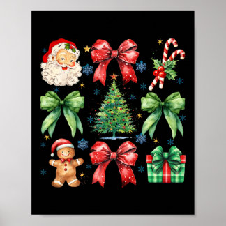 Poster Árvore Natal Coquette Arco Santa Claus Candy