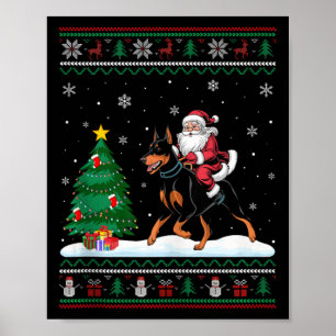 Poster Árvore Natal Feia Papais noeis Luzes Andando Dober