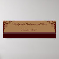 Árvore personalizada de outono de Banner de 22,5"x
