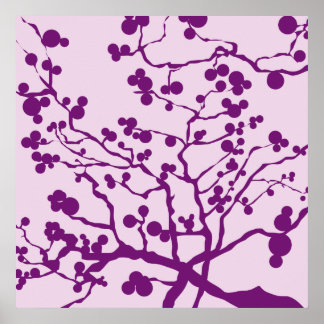 Poster árvore rosa