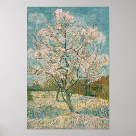 Pôster Árvore rosa Van Gogh em Flor (F404)