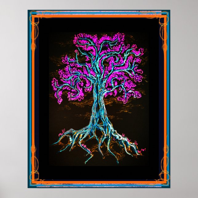 Poster Árvore Roxo-poderosa (Frente)
