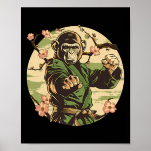Poster Árvore Sakura de Taekwondo Kickboxing Mma de Artes