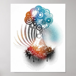 Poster Árvore sobre um Sonho de Nuvem