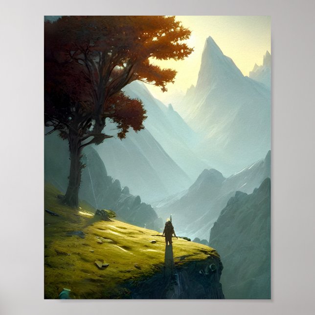 Poster Árvore solitário - Arte Gráfica Paisagística (Frente)