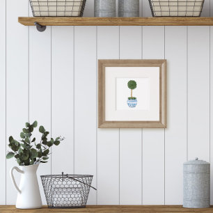 Poster Árvore Topiária Única em Arte de Plantador Chinesi