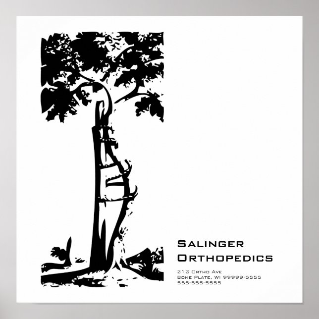 Poster Árvore torturada ortopédica (Frente)