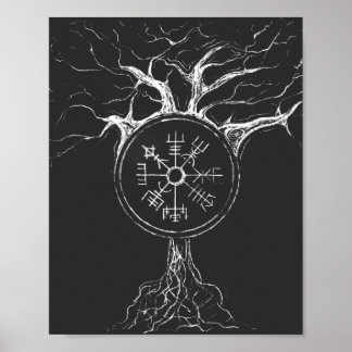 Poster Árvore Vegvisir Da Vida