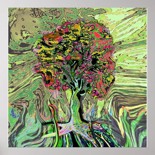 Pôster Árvore viva pacífica da vida (Frente)