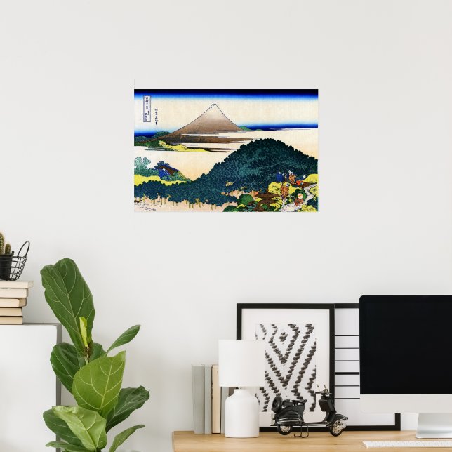 Poster Árvores Circulares de Pinheiros de Aoyama Hokusai  (Escritório em casa)