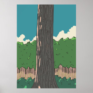 Poster Árvores da Floresta Japonesa