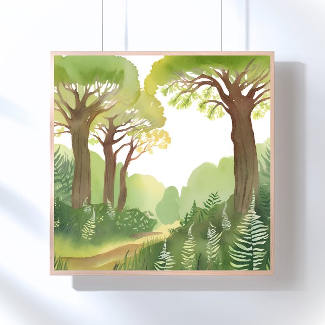 Poster Árvores da Floresta Verde | Natureza Belíssima Aqu (Criador carregado)