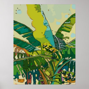 Pôster Árvores de banana, arte de Nova Orleães