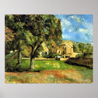 Poster Árvores de castanha - Paul Cezanne - c1890