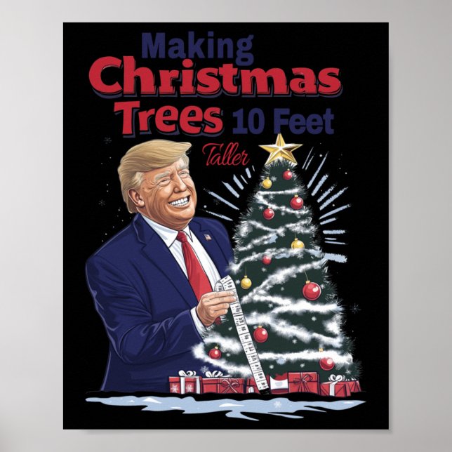Poster Árvores de Natal do fazer 10 pés mais altas (Frente)