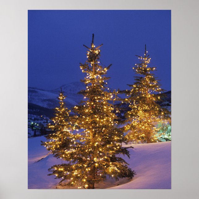 Pôster Árvores de Natal, Park City, montanhas de resíduos (Frente)