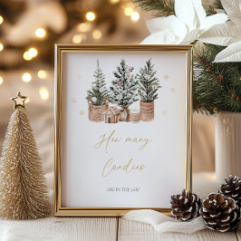 Poster Árvores de Natal Russas do inverno Quantas Candias